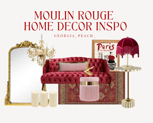 Moulin Rouge Styled Home Decor cover photo collage