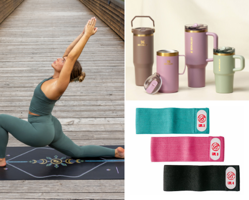 Fitness girlie essentials cover photo collage