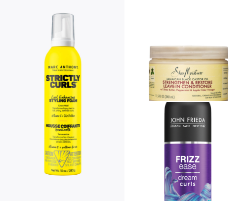 best curly hair products cover photo collage