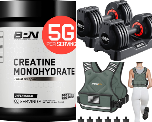 Fitness Essentials & Supplements cover photo collage