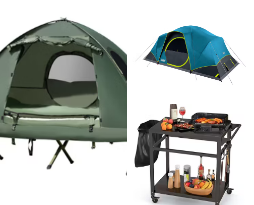 Camping cover photo collage