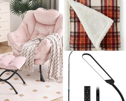 Everything You Need for a Cozy Reading Nook cover photo collage