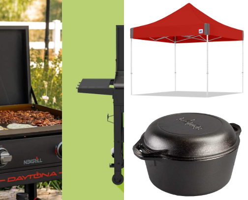 Camping must haves cover photo collage