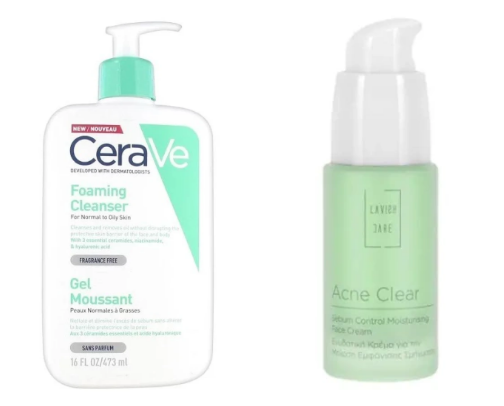 Skin care products cover photo collage