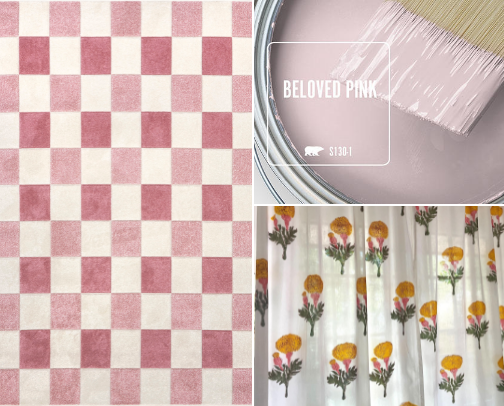 Pink Living Room Inspo cover photo collage