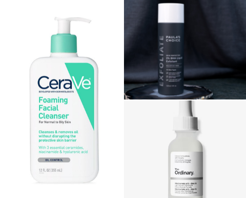 ✨ Skincare Essentials for Acne-Prone Skin ✨ cover photo collage