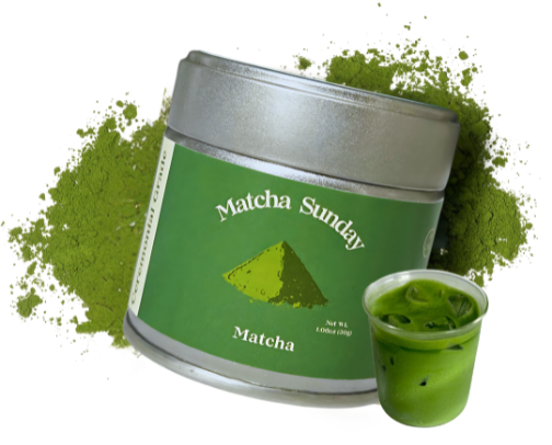 matcha tea cover photo collage
