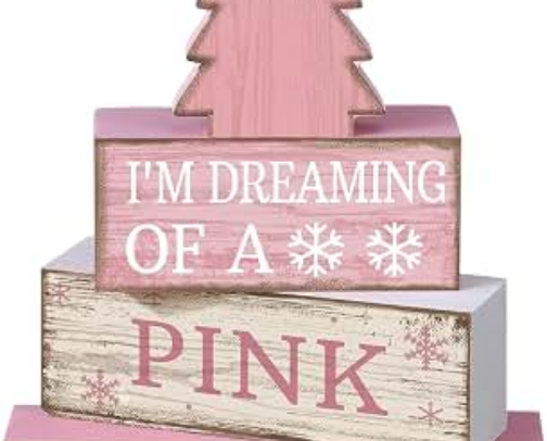 Pink Christmas cover photo collage