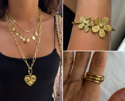 Cute and affordable jewelry to elevate your outfits - under 50$ cover photo collage