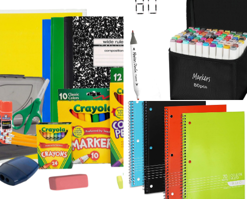 Back to school shopping cover photo collage