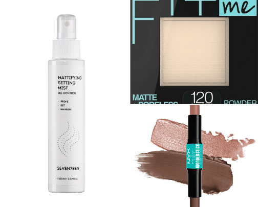 Oily face friendly makeup products cover photo collage