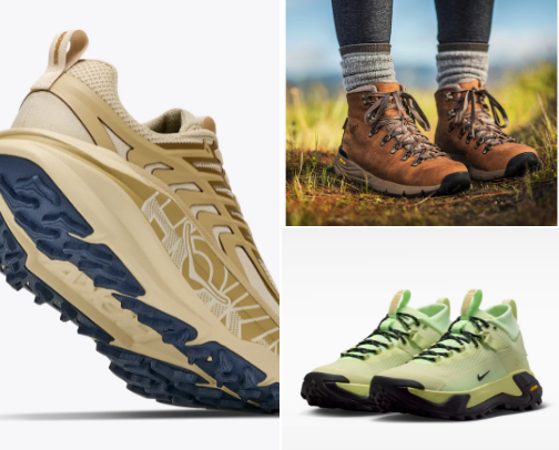 Hiking shoes for fit girls cover photo collage