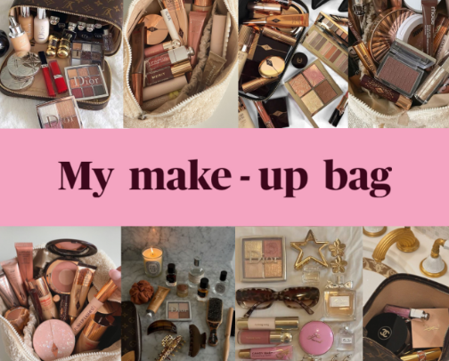 My make - up bag cover photo collage