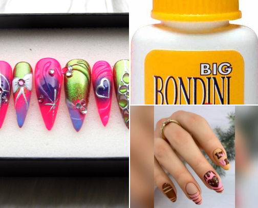 False Nails cover photo collage