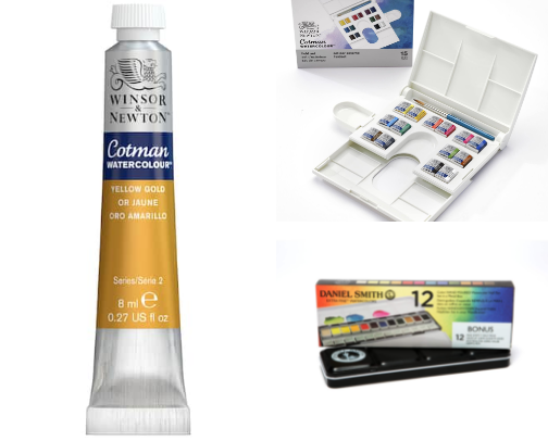 Watercolor painting starter kit cover photo collage