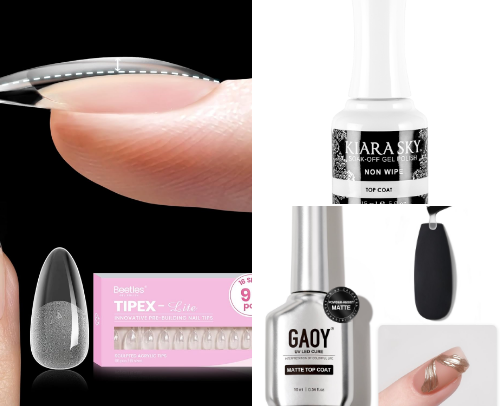 Things I use to do my nails at home ✨ cover photo collage