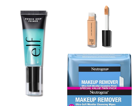 What you’ll find in my makeup bag cover photo collage