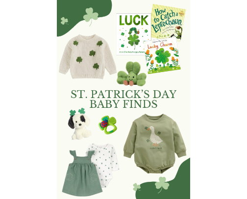 St. Patrick’s Day Baby Finds 🍀 | Cute Outfits, Toys & Holiday Basket Ideas for Babies cover photo collage