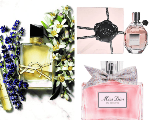 Perfumes for women 🌺 cover photo collage