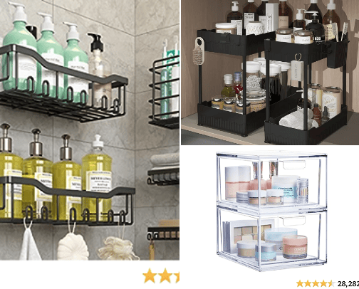 Bathroom organization & decor cover photo collage