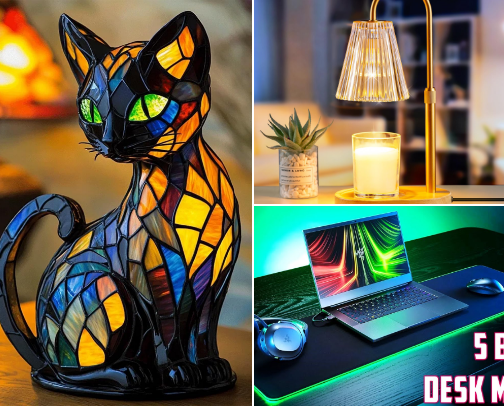 Desk and office must haves cover photo collage