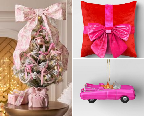 Vintage Pink Christmas Decor: Retro Holiday Decorations & Tree Ideas cover photo collage