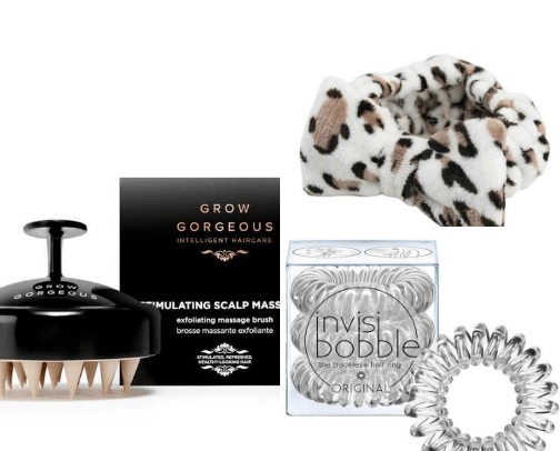 Hair accessories cover photo collage