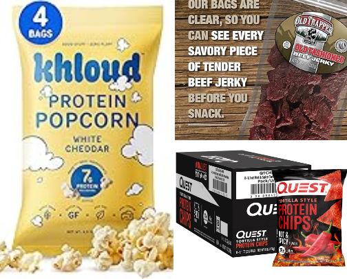 Easy High Protein Snacks to Buy cover photo collage
