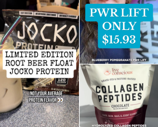All my favorite Protein; as told by @mama_reviewsforyou on Tiktok cover photo collage