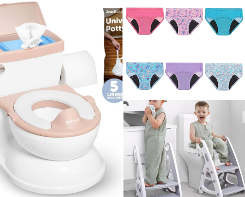 Potty Train in 3 Days!!!🤯EVERYTHING from Amazon!! 🚽 cover photo collage
