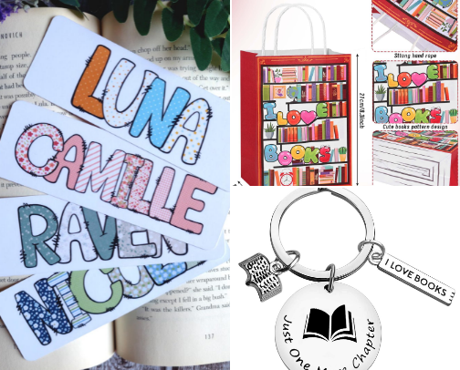 different things i’ve bought for my bookclub girls cover photo collage