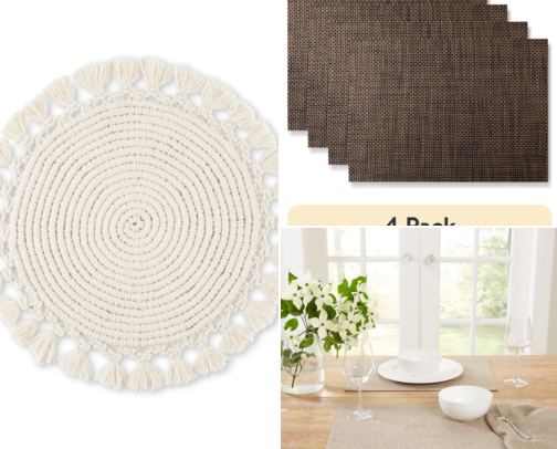 Placemats That Made My Sad Weeknight Dinners Feel Like an Event cover photo collage