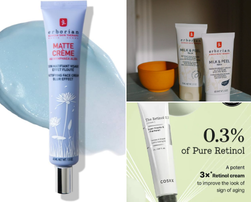 Winter facial skincare cover photo collage