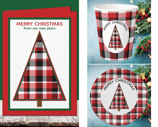 It's a Plaid Christmas Holiday cover photo collage
