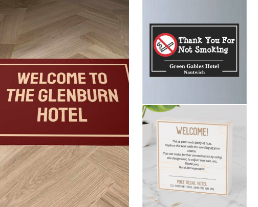 Hotel Signs and Notices cover photo collage