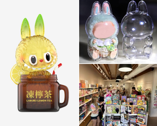 Labubu toy cover photo collage