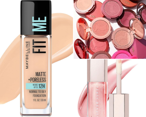 Natural / ''No Makeup'' and Soft Glam Makeup Look cover photo collage