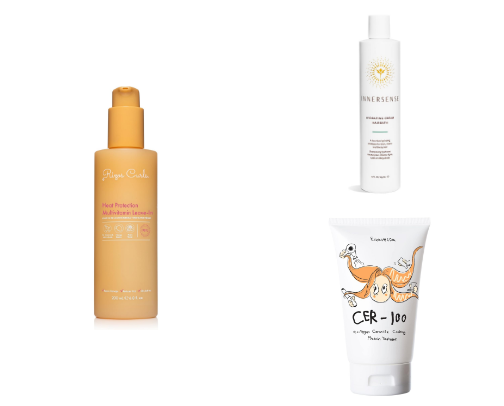 curly hair essentials !! cover photo collage