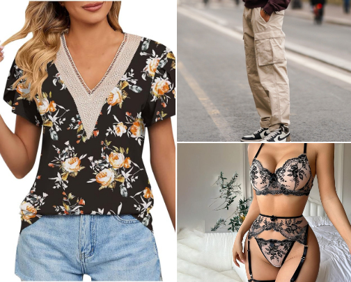 Woman & Men Clothing to die for. cover photo collage