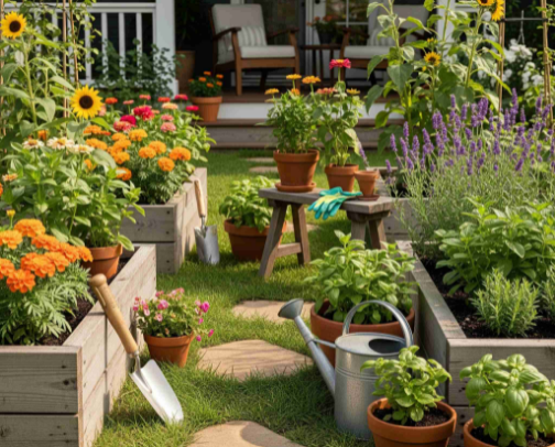 The Ultimate Beginner's Guide to Starting a Home Garden cover photo collage