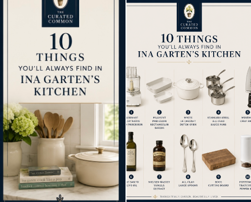 Ina’s Kitchen Essentials cover photo collage