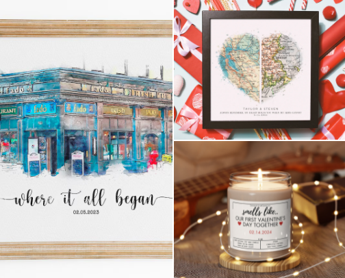 Valentine's Day Gifts for HIM *Etsy Edition* cover photo collage