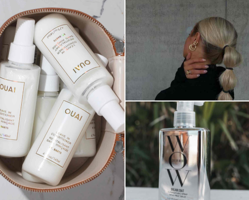 clean girl slick back must haves🎧🪞 cover photo collage