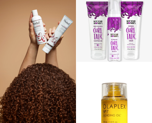 curly/wavy hair products girlys🤗💓☝🏻 cover photo collage