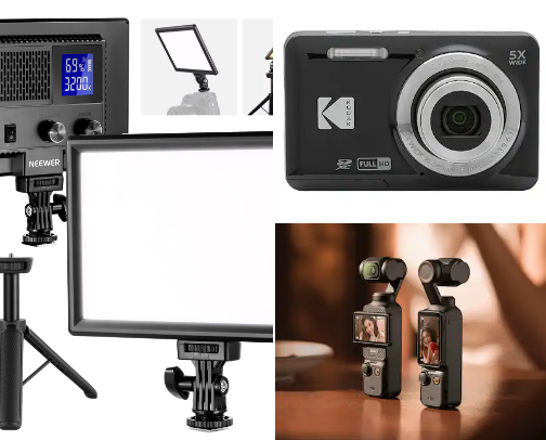 Influencer/content creator finds cover photo collage