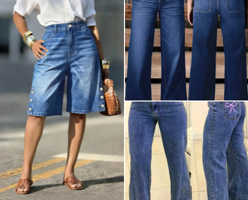 My favorite things about denim. cover photo collage