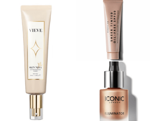 Glowing and bronzed summer Makeup Products cover photo collage