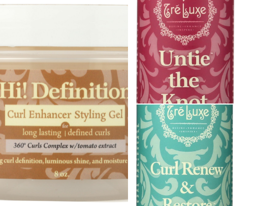 curly hair products cover photo collage