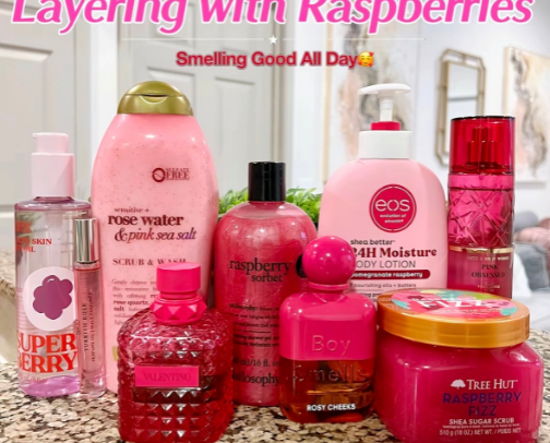 Layering with Raspberry (Smell Amazing All Day🌸🌺) cover photo collage