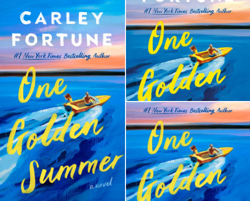 Save & Read - One Golden Summer uplifting beach read for romantics cover photo collage